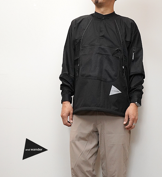 and wander アンドワンダー breath rip pullover jacket and wander アンドワンダー breath rip pullover jacket