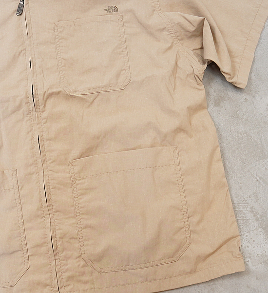 【THE NORTH FACE PURPLE LABEL】ノースフェイスパープルレーベル men's Polyester Linen Field H/S Zip Shirt "2Color"