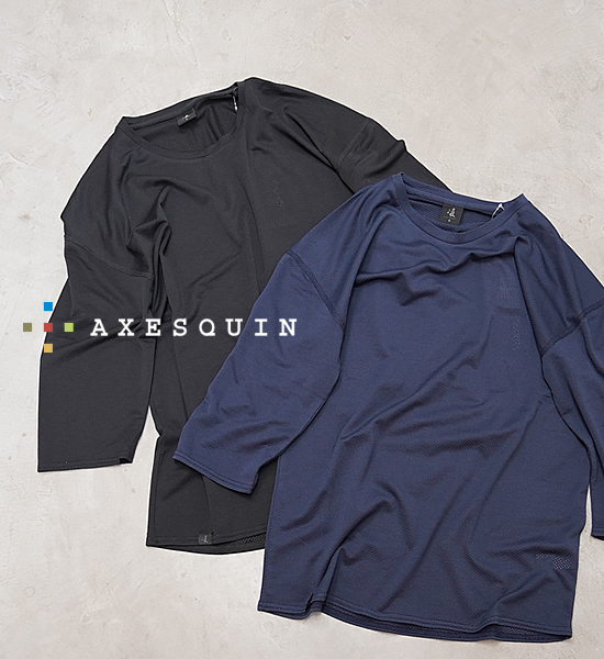 AXESQUIN 凌 アクシーズクイン シノギ ウロコシャツ 七分袖 AXESQUIN 凌 アクシーズクイン シノギ ウロコシャツ 七分袖