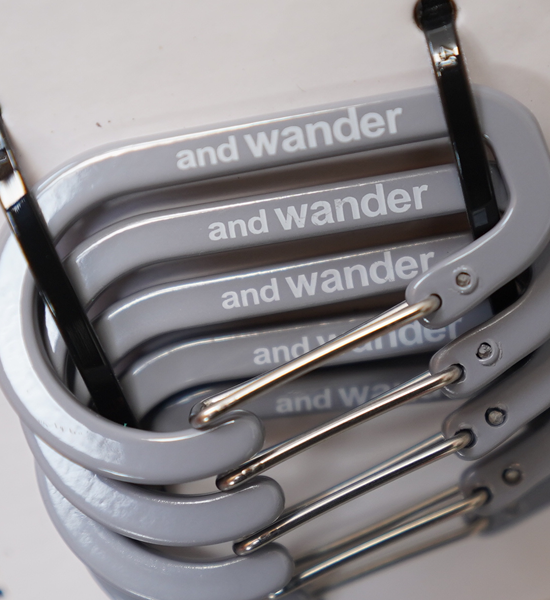 【and wander】アンドワンダー mini carabiner set "3Color" ※ネコポス可