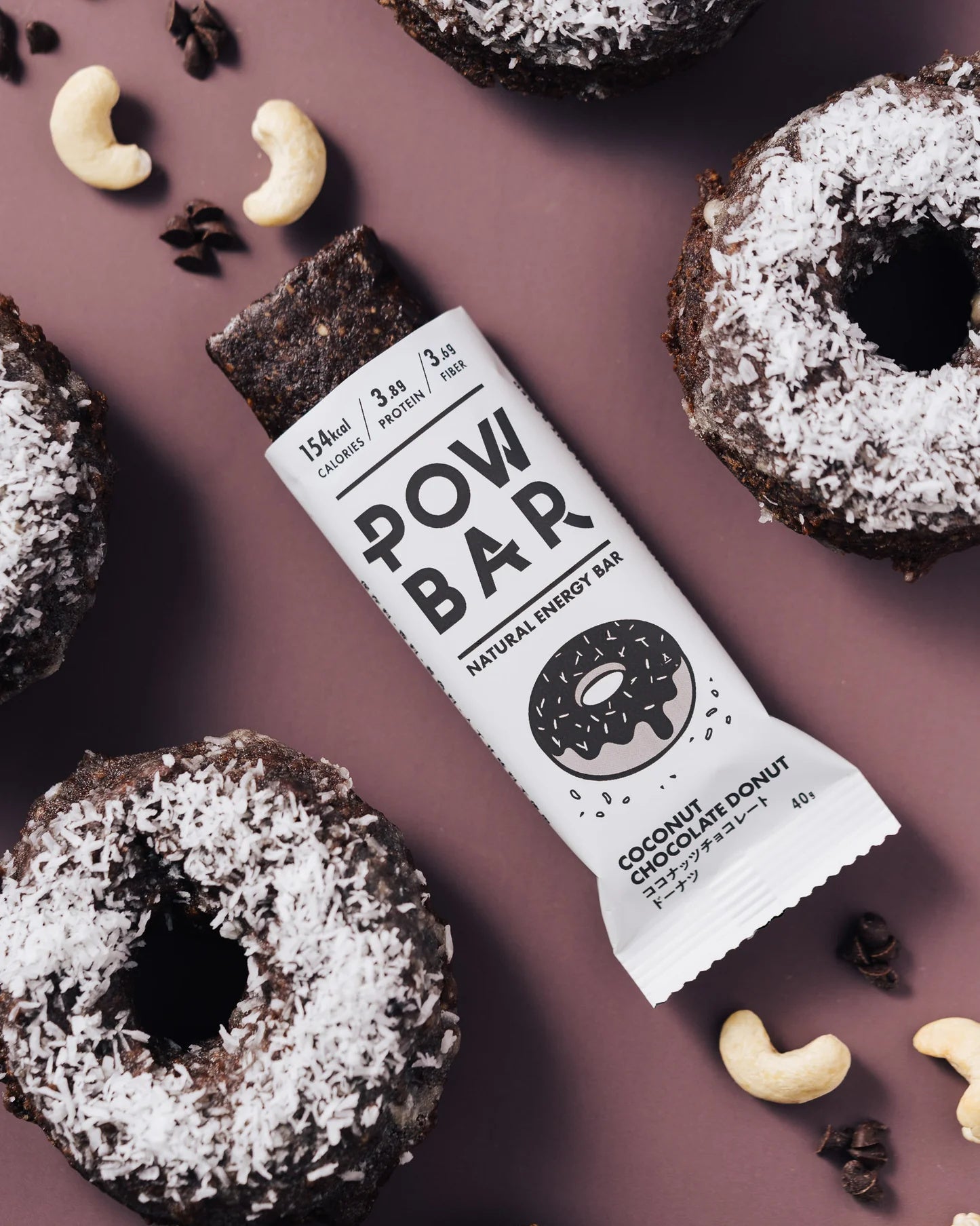 【THE POW BAR】 パウバー COCONUT CHOCOLATE DONUT