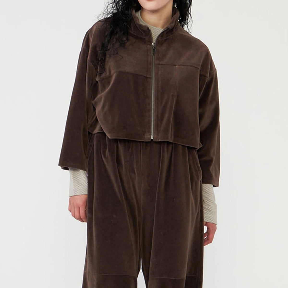 【THE NORTH FACE Purple Label】ノースフェイスパープルレーベル  women's Field Velour Cropped Jacket "Brown"