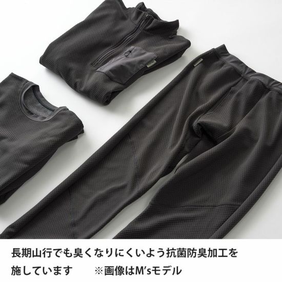 【finetrack ファイントラック women's ドラウトサーモタイツ "カーボン"