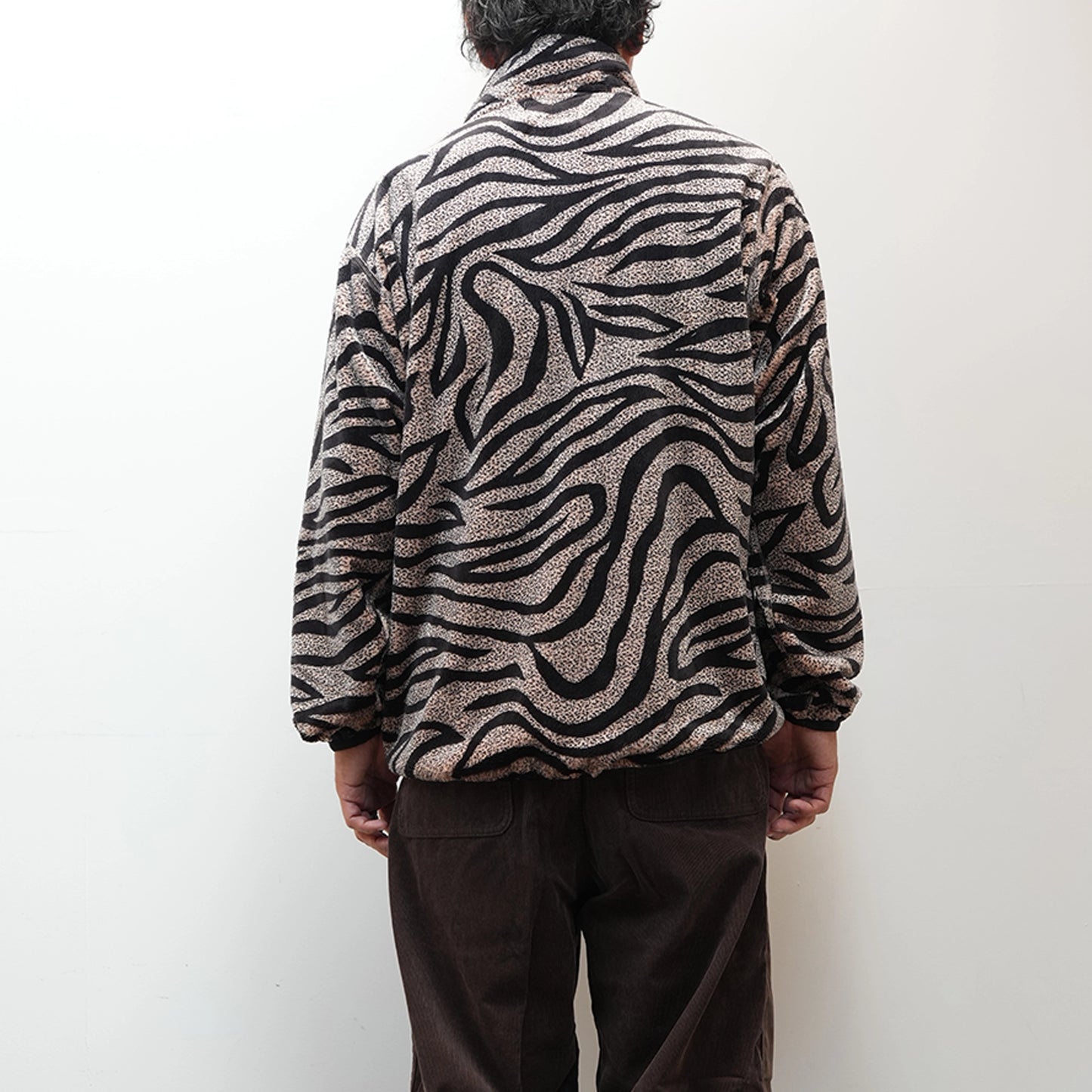 【South2 West8】サウスツーウエストエイト men's Piping Jacket-Poly Fleece/Printed "Beige"