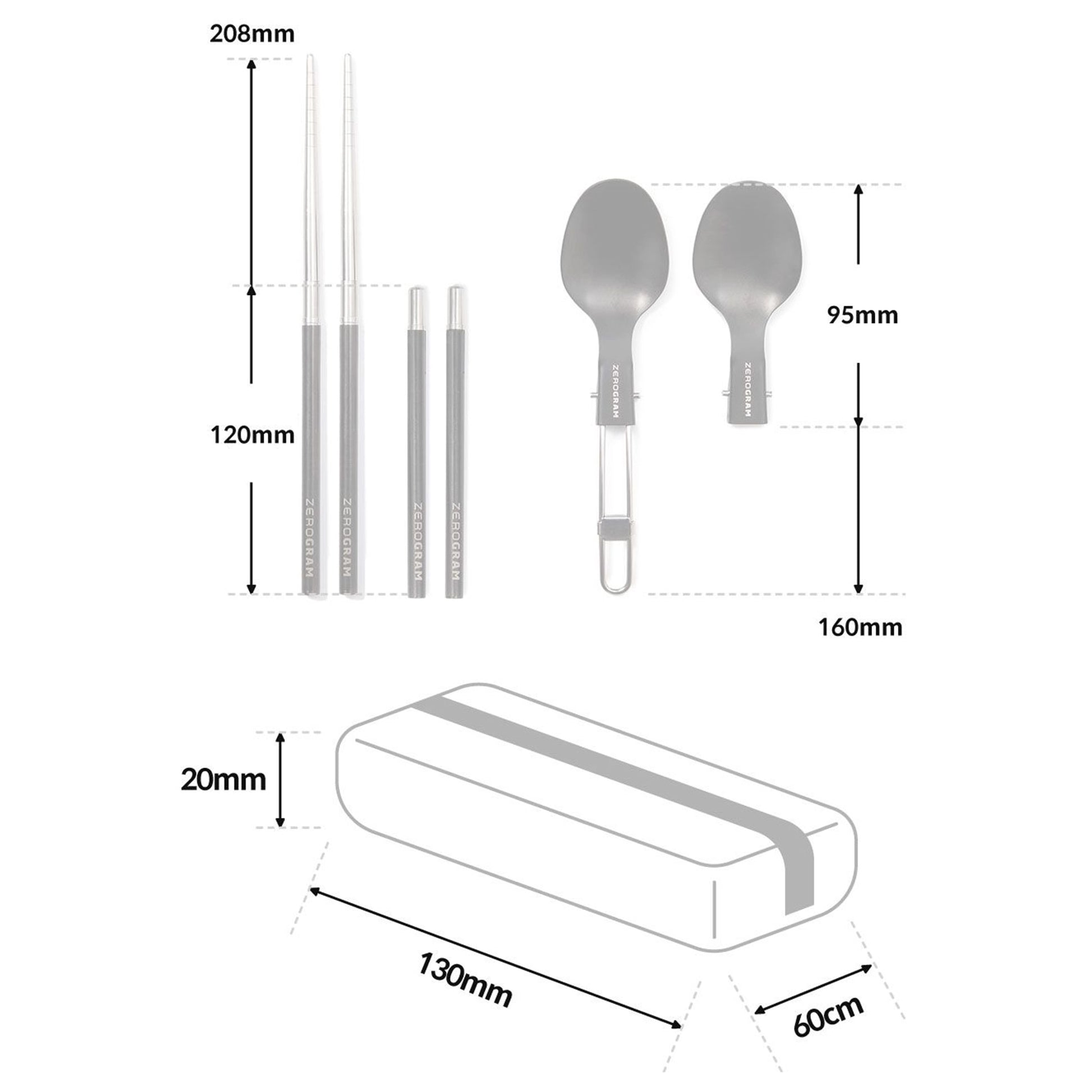 ZEROGRAM ゼログラム Bistro Cutlery Set with DCF – Yosemite