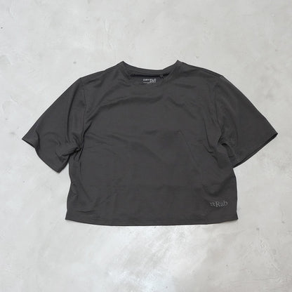 【Rab】ラブ women's Rivelin Crop Tee "Black" ※ネコポス可