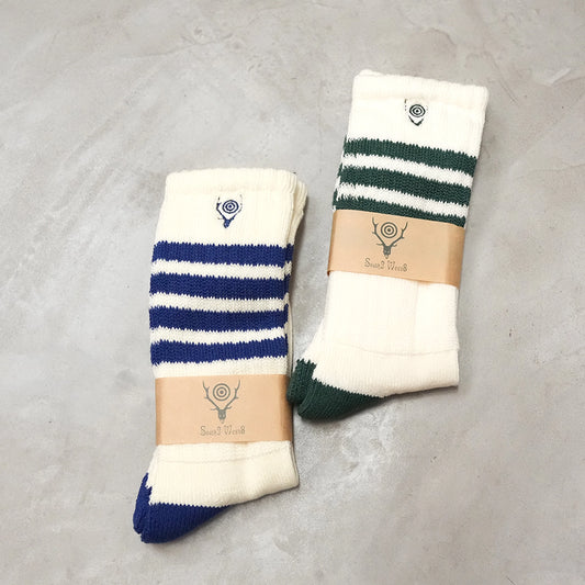 【South2 West8】サウスツーウエストエイト Socks-3Lines "2Color" ※ネコポス可