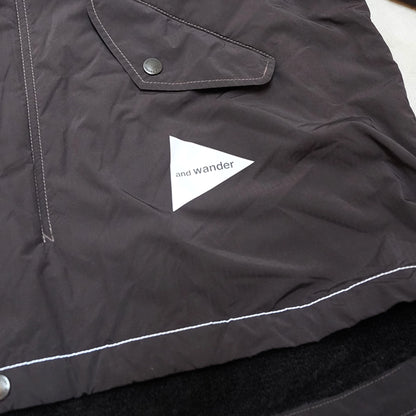 【and wander】アンドワンダー women's Fishtail Octa Coat "Black"