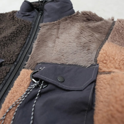 【and wander】アンドワンダー women's Mix boa jacket "2Color"