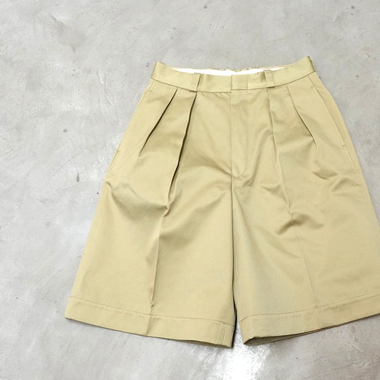【nanamica】ナナミカ women's Double Pleated Chino Shorts "Khaki"