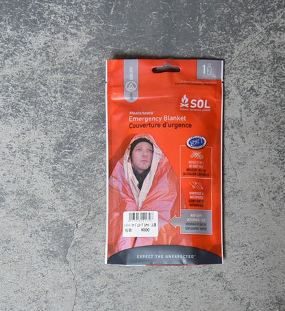 【SOL】 エスオーエル Heatsheets Emergency Blanket "Orange" ※ネコポス可