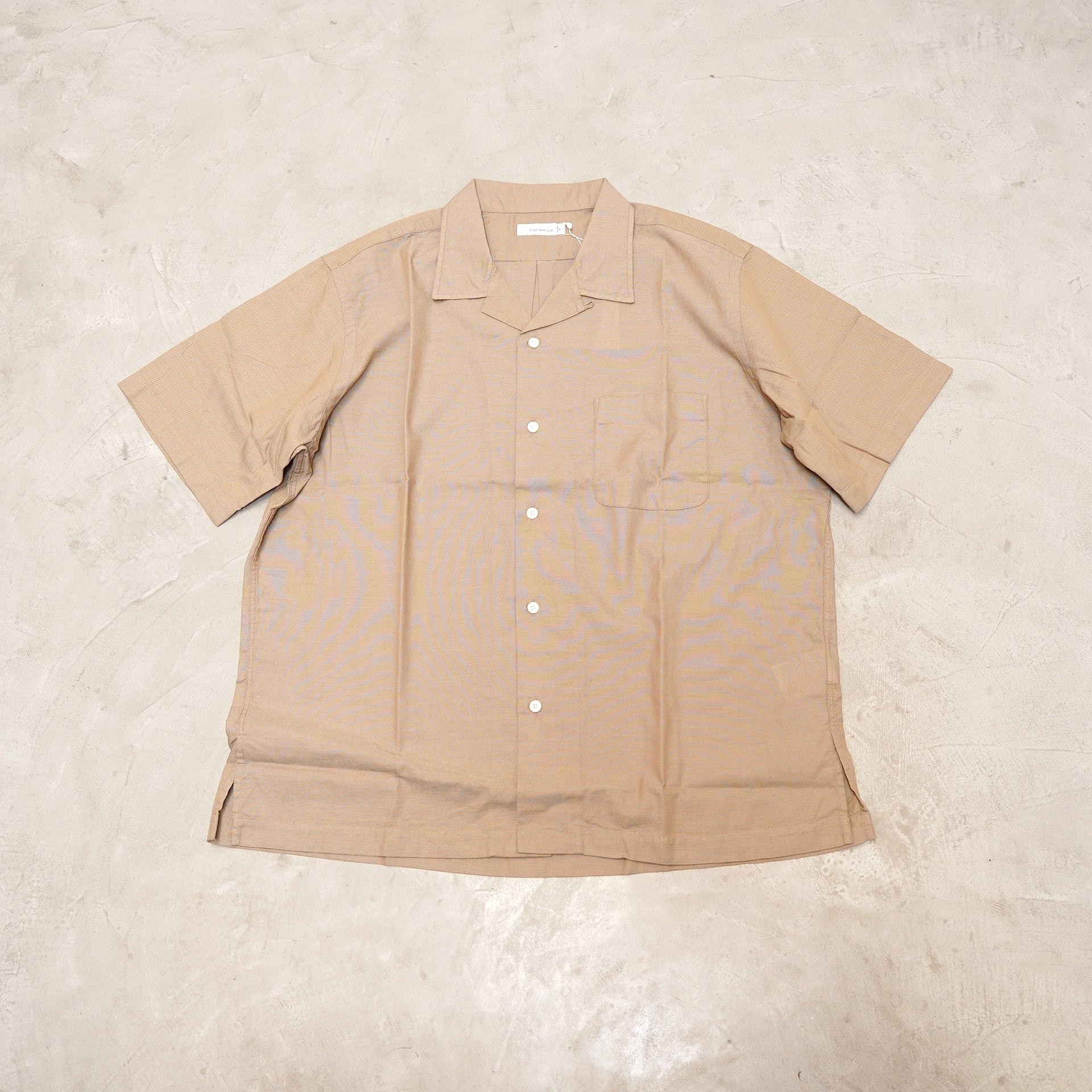 NANAMICA オープンカラー パナマシャツ 半袖 M 美品 NANAMICA 