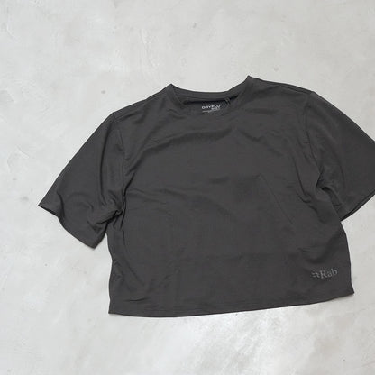【Rab】ラブ women's Rivelin Crop Tee "Black" ※ネコポス可