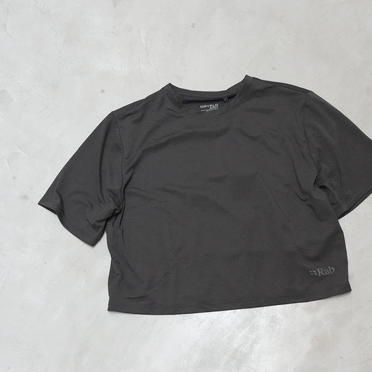 【Rab】ラブ women's Rivelin Crop Tee "Black" ※ネコポス可