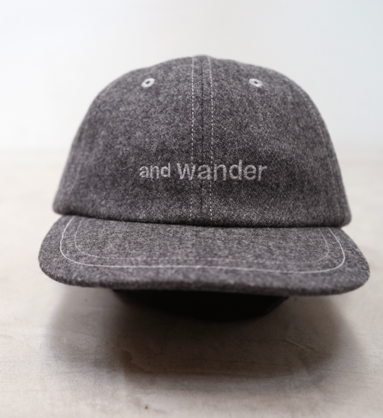 【and wander】アンドワンダー wool melton cap "2Color"