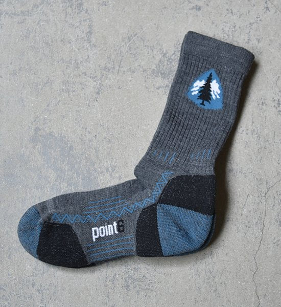 【POINNT6】ポイント6 PCT Hiking Tech Light Crew "Gray" ※ネコポス可