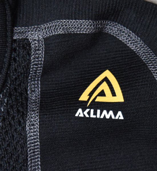 【ACLIMA】アクリマ women's Wool Net Crew Neck "Jet Black"