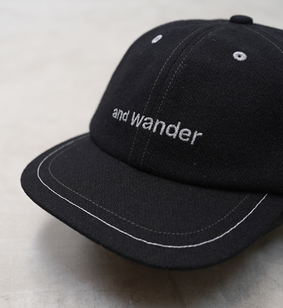 【and wander】アンドワンダー wool melton cap "2Color"