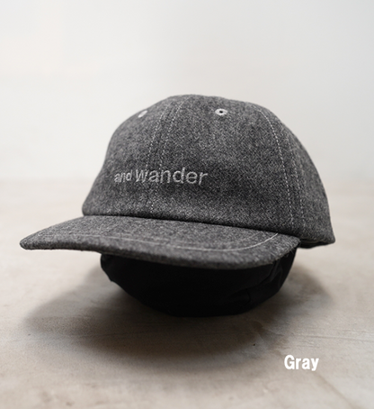 【and wander】アンドワンダー wool melton cap "2Color"