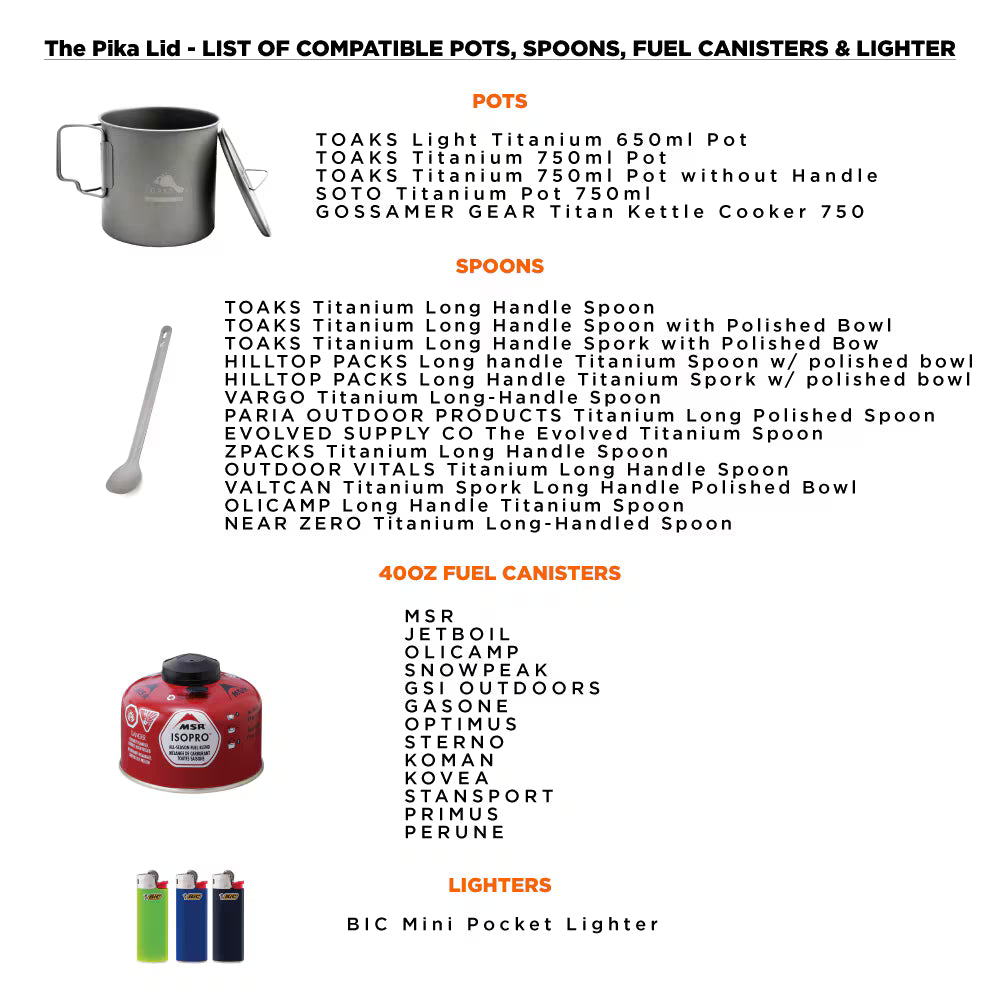 【PIKA OUTDOORS】パイカアウトドアーズ The Pika Lid