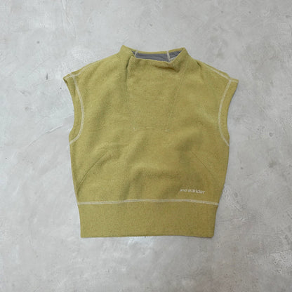 【and wander】アンドワンダー women's PE warm pile vest "2Color"
