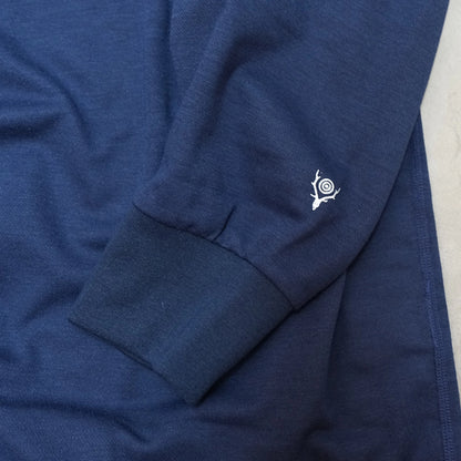 【South2 West8】サウスツーウエストエイト men's L/S Crew Neck Tee-Simplify, simplify "Navy" ※ネコポス可