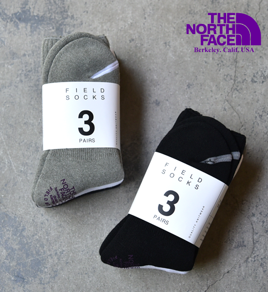 【THE NORTH FACE PURPLE LABEL】ノースフェイスパープルレーベル Field Socks 3P "2Color"