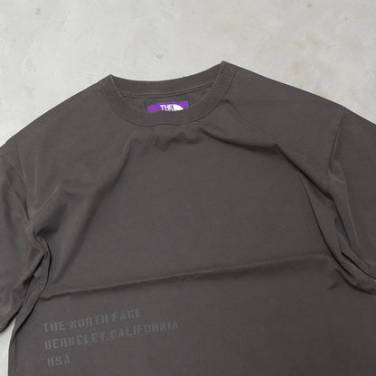 【THE NORTH FACE Purple Label】ノースフェイスパープルレーベル  women's Garment Dyed Lettered Field Tee "Charcoal" ※ネコポス可