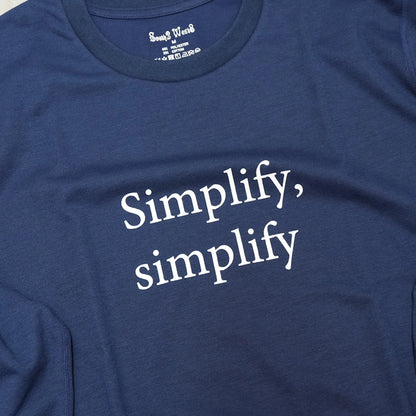【South2 West8】サウスツーウエストエイト men's L/S Crew Neck Tee-Simplify, simplify "Navy" ※ネコポス可