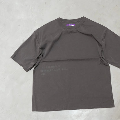 【THE NORTH FACE Purple Label】ノースフェイスパープルレーベル  women's Garment Dyed Lettered Field Tee "Charcoal" ※ネコポス可