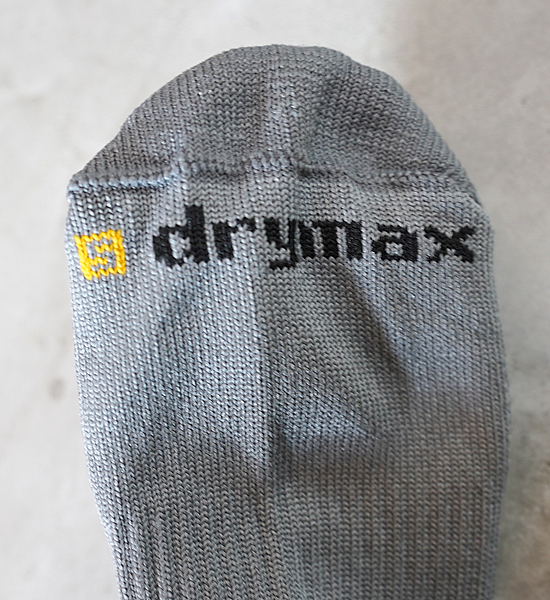 【drymax】ドライマックス Trail Running 1/4 Crew "Dark Gray×Black" ※ネコポス可