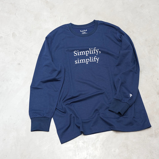 【South2 West8】サウスツーウエストエイト men's L/S Crew Neck Tee-Simplify, simplify "Navy" ※ネコポス可