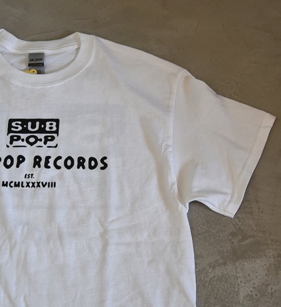 【SUB POP】サブポップ S/S Print Tee "1988" "White" ※ネコポス可