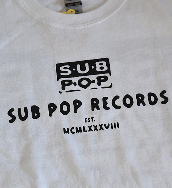 【SUB POP】サブポップ S/S Print Tee "1988" "White" ※ネコポス可