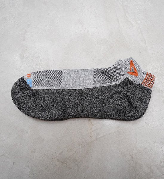 【drymax】ドライマックス Extra Protection Running Mini Crew "Heathered Gray×Graphite×Orange" ※ネコポス可