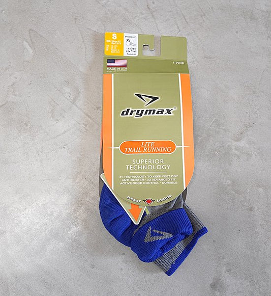 【drymax】ドライマックス Lite Trail Running Speed Goat 1/4 Crew "Blue×Anthracite" ※ネコポス可