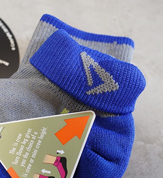 【drymax】ドライマックス Lite Trail Running Speed Goat 1/4 Crew "Blue×Anthracite" ※ネコポス可