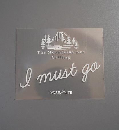 【Yosemite】 I Must Go Sticker "White" ※ネコポス可