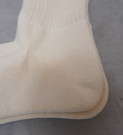 【RoToTo】ロトト Organic Daily 3 Pack Crew Socks "Ecru"