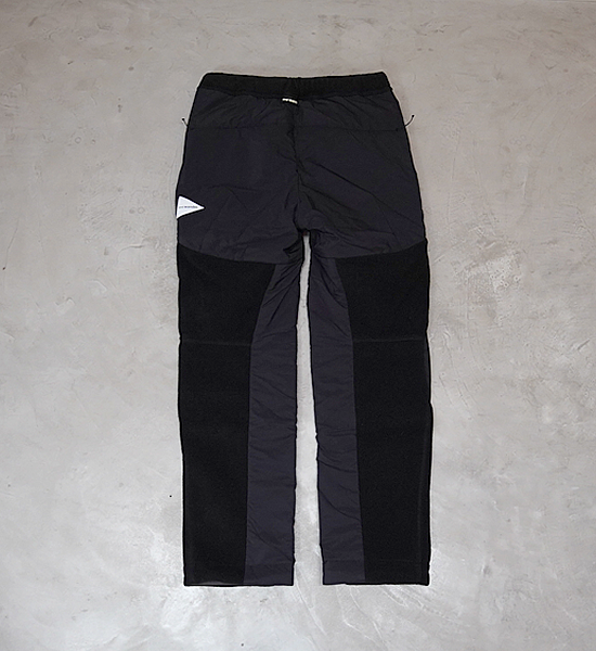 ★30%off 【and wander】アンドワンダー men's top fleece pants "Black"