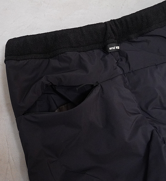 ★30%off 【and wander】アンドワンダー men's top fleece pants "Black"