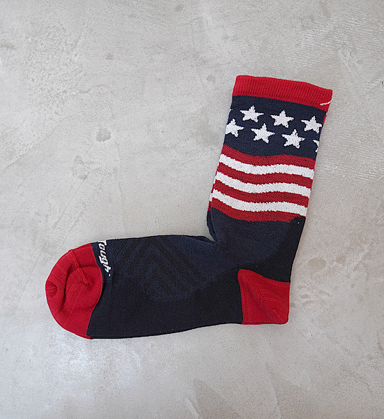 【DARN TOUGH VERMONT】 ダーンタフバーモント Men's Patriot Micro Crew Ultra-Lightweight "Starｓ×Stripe" ※ネコポス可