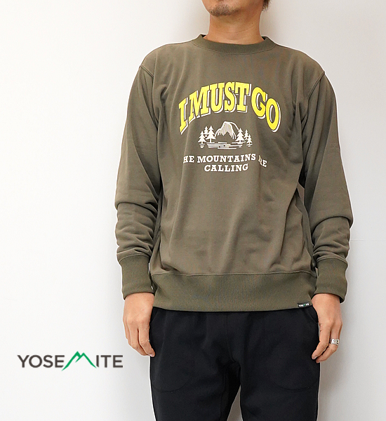 ▽Return to the mountains【BRING×Yosemite】ブリング×ヨセミテ I MUST GO DRYCOTTONY Sweat Crewneck "3Color"