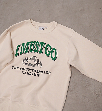 ▽Return to the mountains【BRING×Yosemite】ブリング×ヨセミテ I MUST GO DRYCOTTONY Sweat Crewneck "3Color"