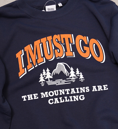 ▽Return to the mountains【BRING×Yosemite】ブリング×ヨセミテ I MUST GO DRYCOTTONY Sweat Crewneck "3Color"