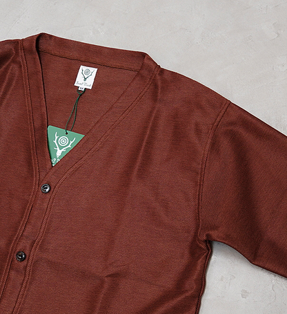 【South2 West8】サウスツーウエストエイト S.S. V Neck Cardigan-PE/C Leno Cloth "2Color"