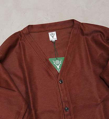 【South2 West8】サウスツーウエストエイト S.S. V Neck Cardigan-PE/C Leno Cloth "2Color"