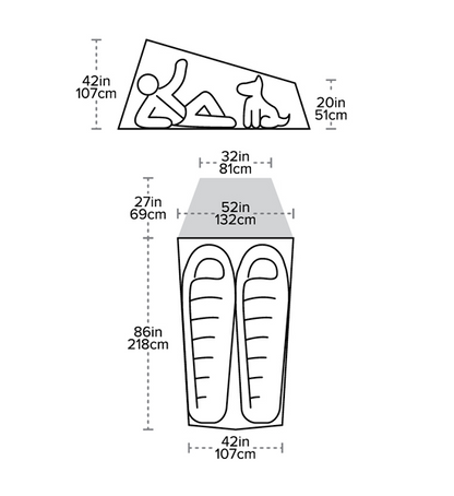 【Big Agnes】ビッグアグネス Fly Creek HV UL2 Solution Dye "Gray"