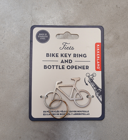 【Kikkerland】キッカーランド Bike Key Ring And Bottle Opener "Silver" ※ネコポス可