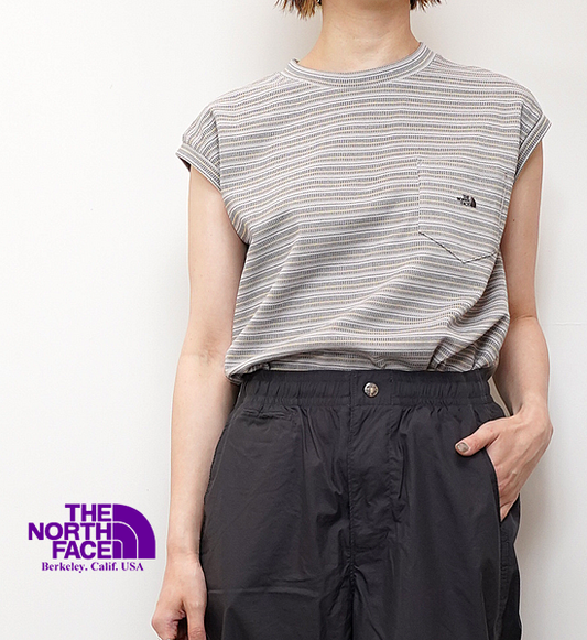 ★30%off【THE NORTH FACE PURPLE LABEL】ノースフェイスパープルレーベル women's Moss Stitch Field N/S Pocket Tee